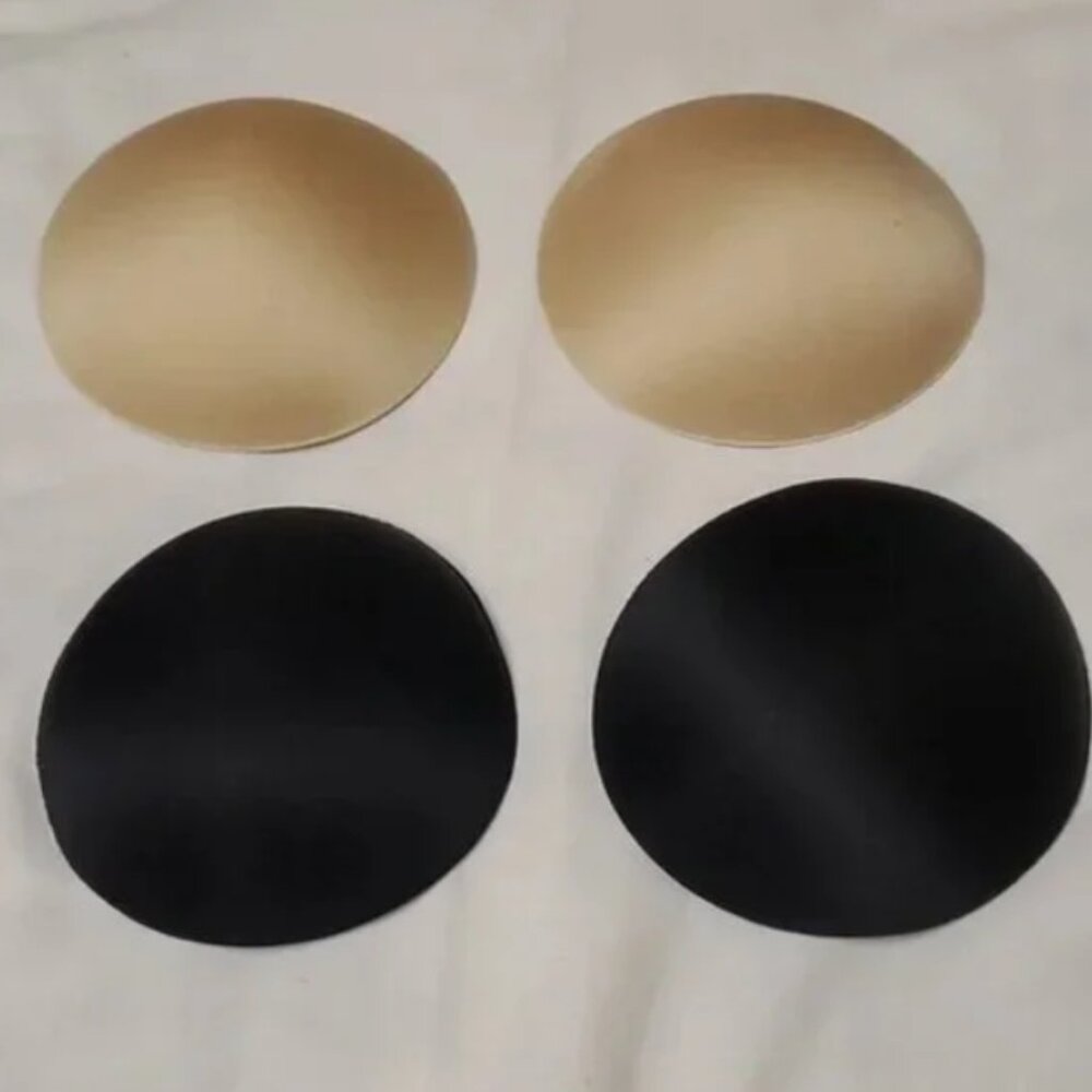 4 Pack Cheek Boss Bra Pad Set in Black / Nude Size M / L NWT
